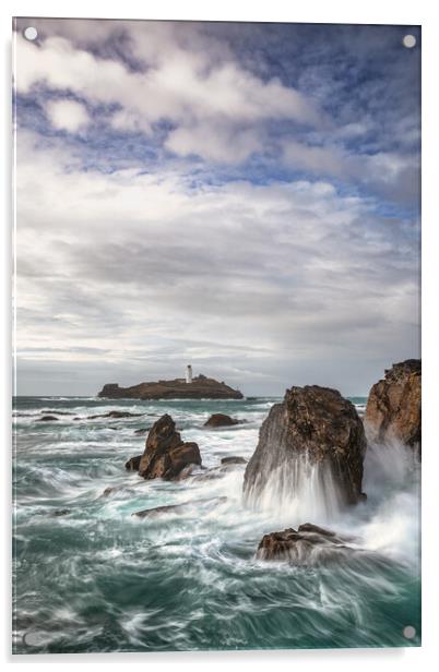 Majestic Godrevy Seas Acrylic by Matthew Grey