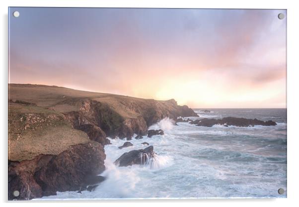 Sunset at Lizard Point. Acrylic by Matthew Grey