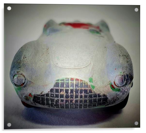 1956 Dinky Toys Aston Martin DB3  Acrylic by Lowercase b Studio 