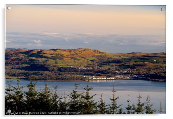 Inverkip Marina from Cowal Acrylic by Dave Menzies