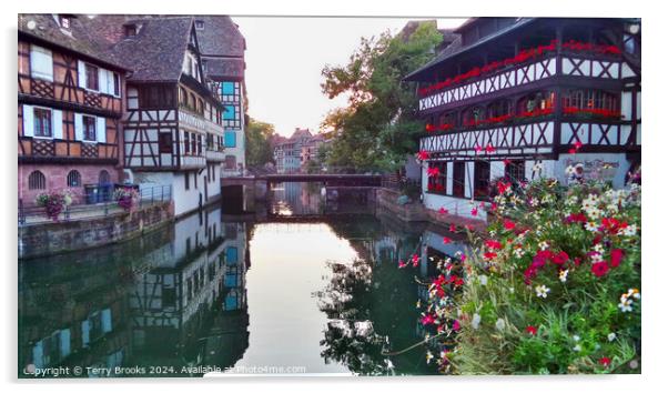Beautiful Strasbourg Canal Acrylic by Terry Brooks
