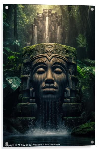 Rainforest Stone Sculpture Acrylic by Craig Doogan Digital Art