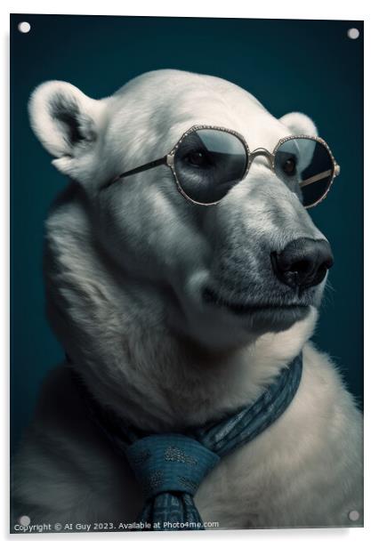 Polar Bear Acrylic by Craig Doogan Digital Art