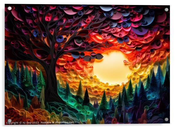 Abstract Forest Art  Acrylic by Craig Doogan Digital Art