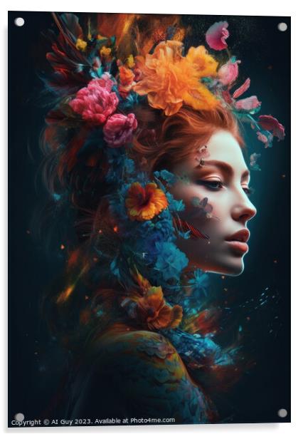 Fantasy Colour Portrait Acrylic by Craig Doogan Digital Art