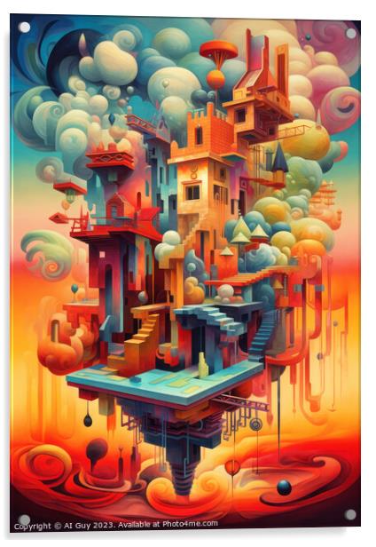 Abstract Fantasy Land Acrylic by Craig Doogan Digital Art