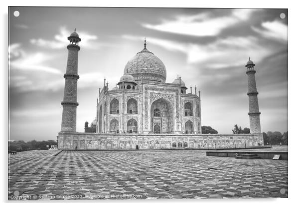 Majestic Taj Mahal. Agra, Uttar Pradesh, India Acrylic by Stefano Senise
