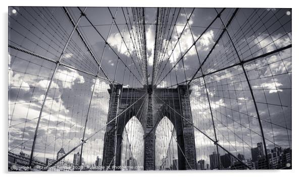 Brooklyn Bridge in New York  Acrylic by Stefano Senise