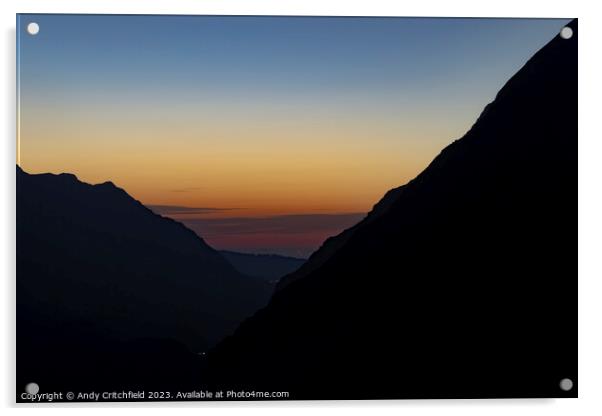 Snowdonia Sunset  Acrylic by Andy Critchfield