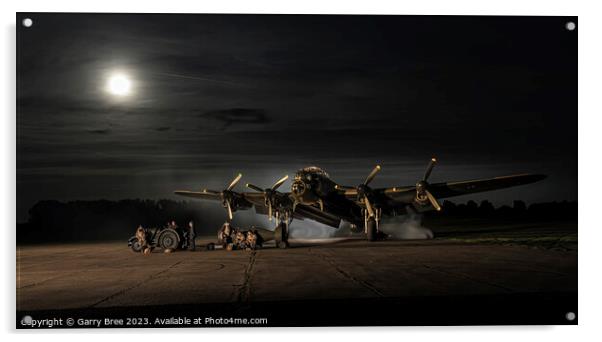 Lancaster Bomber  'Just Jane' loading Acrylic by Garry Bree