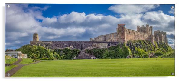 Bamburgh Castle and Green Acrylic by Paul Grubb
