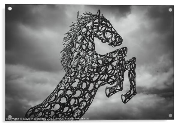 Horse Sculpture Acrylic by David Macdiarmid