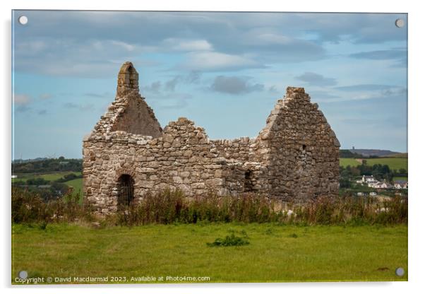 Capel Lligwy, Anglesey Acrylic by David Macdiarmid