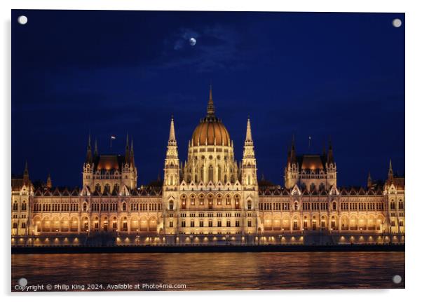 Hungarian Parliament Building - Budapest Acrylic by Philip King