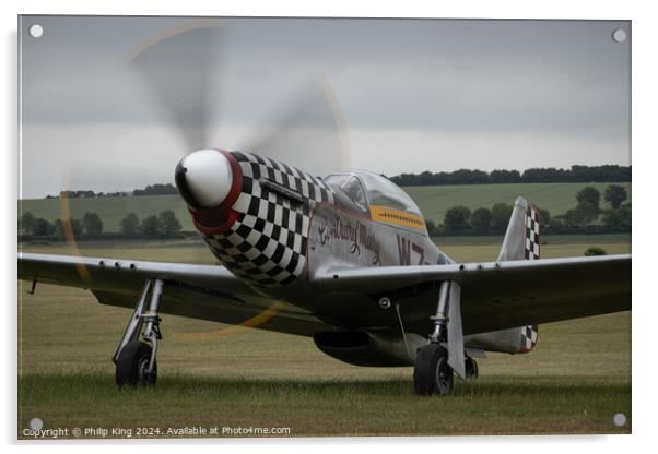 P-51 Mustang - Duxford Airshow Acrylic by Philip King