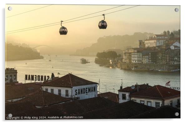 Porto at Sunset Acrylic by Philip King