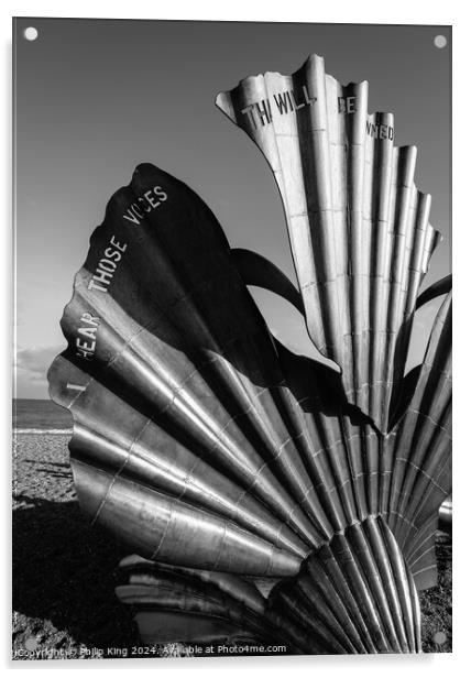 Scallop at Aldeburgh, Suffolk Acrylic by Philip King