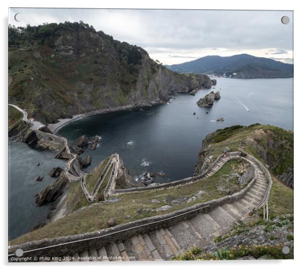 Gaztelugatxe, Northern Spain Acrylic by Philip King