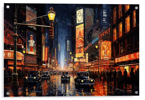 New York in the 1920's  Acrylic by CC Designs