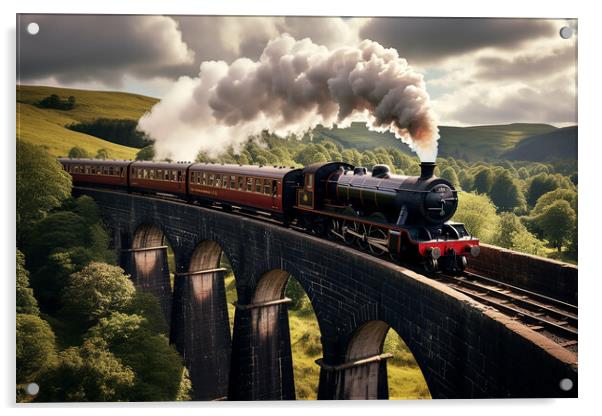 Class Steam Train  Acrylic by CC Designs