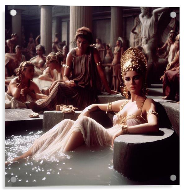 Cleopatra bathing  Acrylic by CC Designs