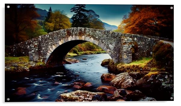 Stone Bridge  Acrylic by CC Designs