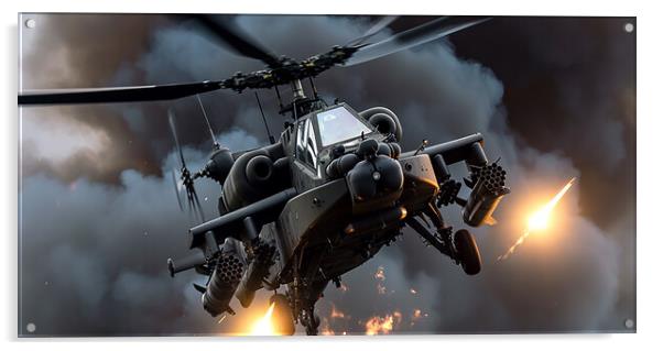 Apache AH1 in Combat  Acrylic by CC Designs