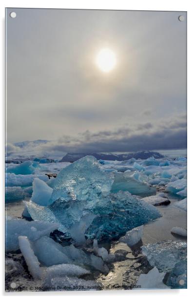 Blue Ice - Jökulsárlón Lagoon Acrylic by Madeleine Deaton