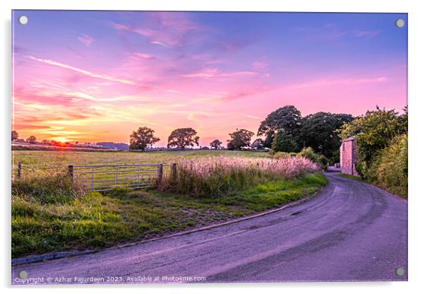 "Enchanting Sunset @ Dalston, Carlisle" Acrylic by Azhar Fajurdeen
