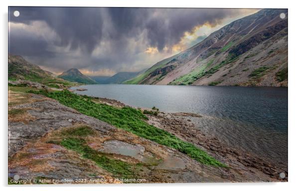 Wast Water - Lake District  Acrylic by Azhar Fajurdeen