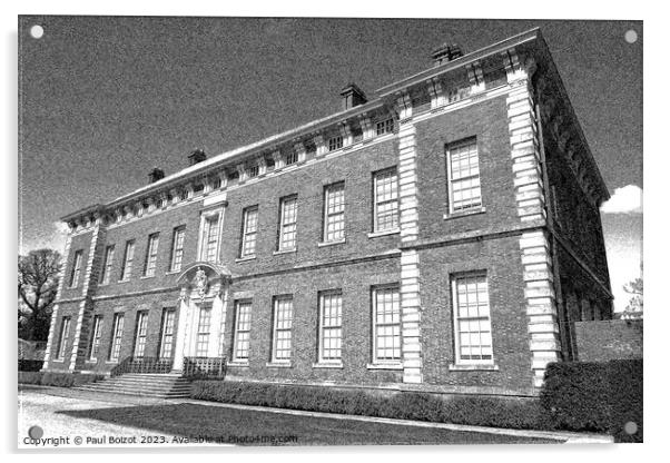 Beningbrough Hall, Yorkshire 2, engraving effect Acrylic by Paul Boizot