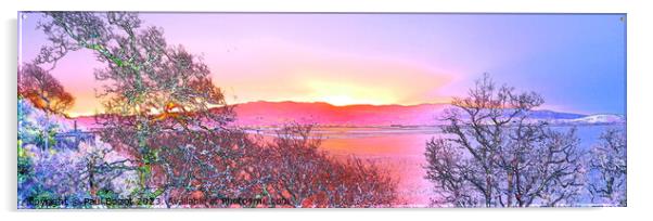Dawn at Portmeirion 7, pastel sketch effect Acrylic by Paul Boizot