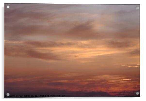 Red sky at Choklaka beach, Patmos 2 Acrylic by Paul Boizot