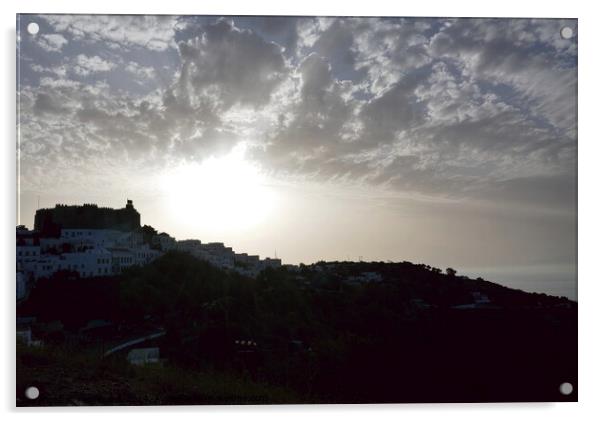 Monastery on Patmos, evening 1 Acrylic by Paul Boizot