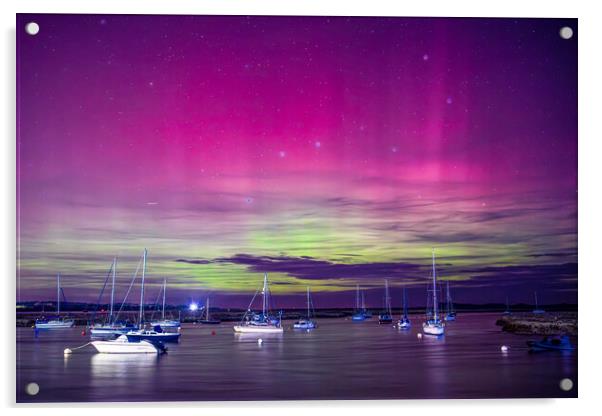 Northern lights, Norfolk Acrylic by Bryn Ditheridge