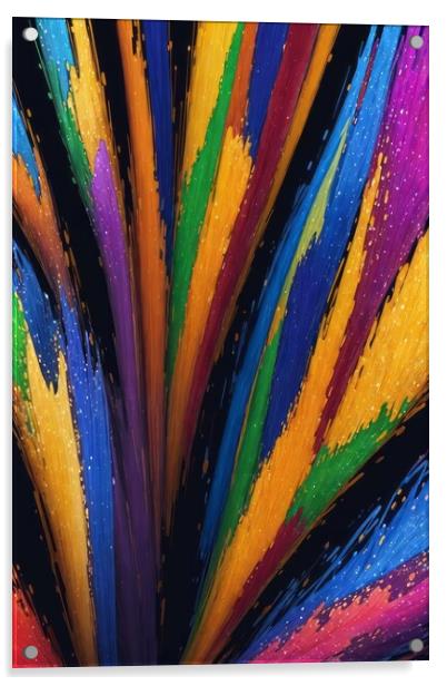 A Splash Of Colors Acrylic by Victor Nogueira