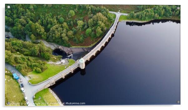 Craig Goch dam in the Elan Valley  Acrylic by Jonny Angle
