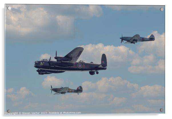 The Battle of Britain Memorial Flight Acrylic by Steven Vacher