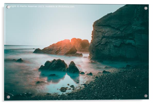 Cornish Sunsets Bude Acrylic by Martin Newman