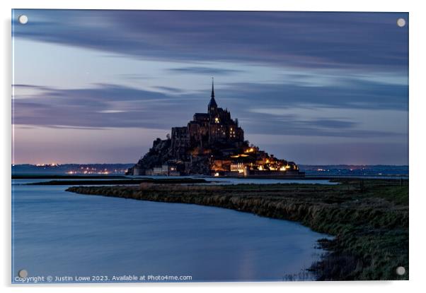 Mont Saint-Michel Acrylic by Justin Lowe