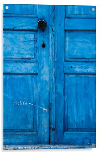 Blue door  Acrylic by Mark Phillips