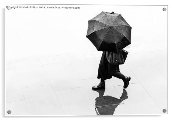 Figure with umbrella Acrylic by Mark Phillips