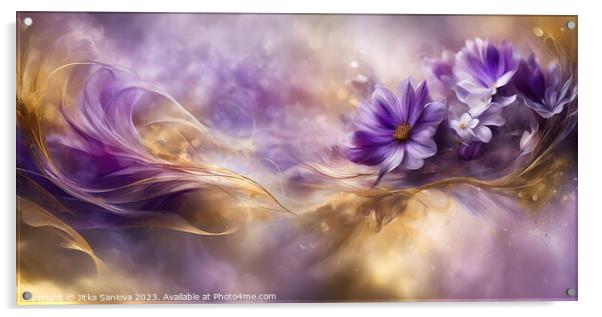 Flowery dream  Acrylic by Jitka Saniova