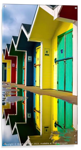 Barry Island Beach Huts Acrylic by Stephen Taylor
