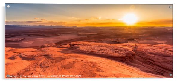 Arizona Landscape at sunrise  Acrylic by James Allen