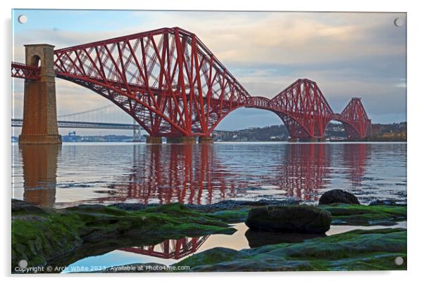 Forth Rail Bridge, South Queensferry, Scotland, UK Acrylic by Arch White