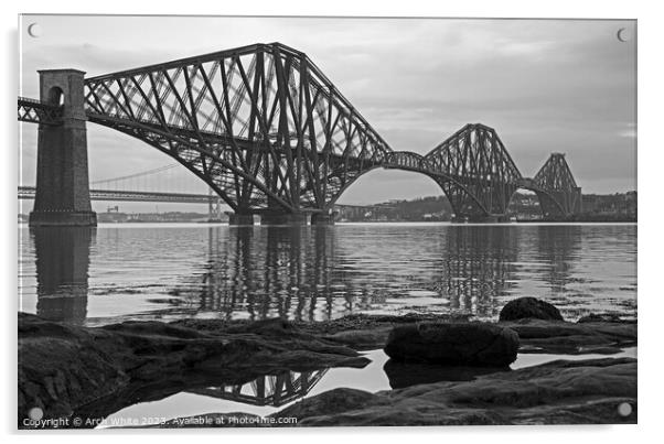Forth Rail Bridge, South Queensferry, Scotland, UK Acrylic by Arch White