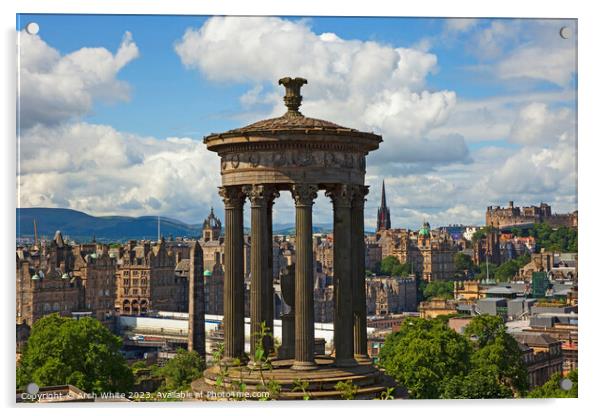 Calton Hill, with Edinburgh city centre, Scotland, UK Acrylic by Arch White