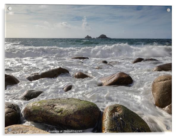 Porth Nanven Cot Valley Acrylic by Andy Durnin