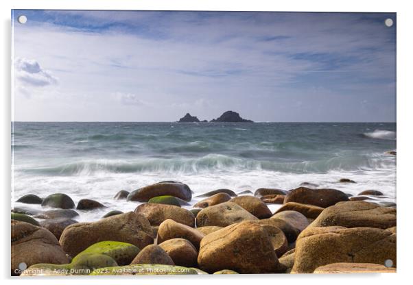 Porth Nanven Cot Valley Acrylic by Andy Durnin